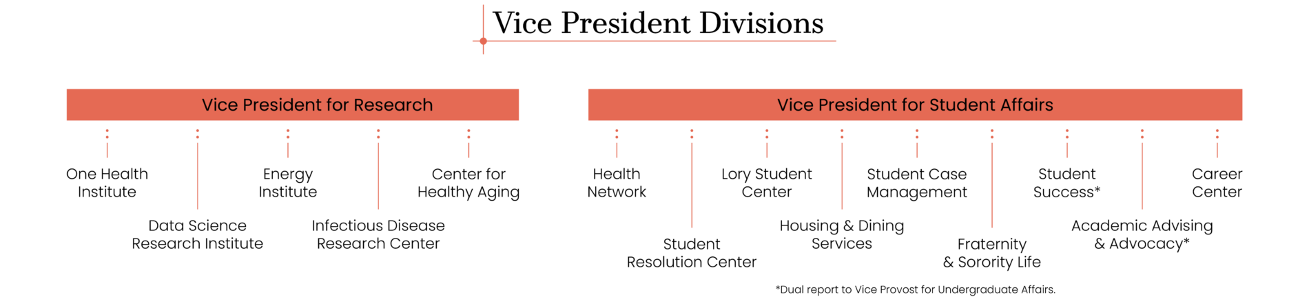Provost Office Vice President Divisions Organizational Graphic