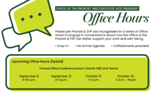 Office hours invitation. Follow image link for text version